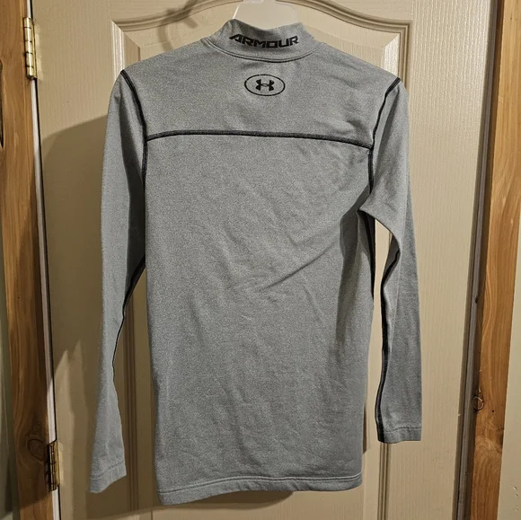 Under Armour Cold Gear Collared Long Sleeve Compression Shirt Size Small - Picture 4 of 5